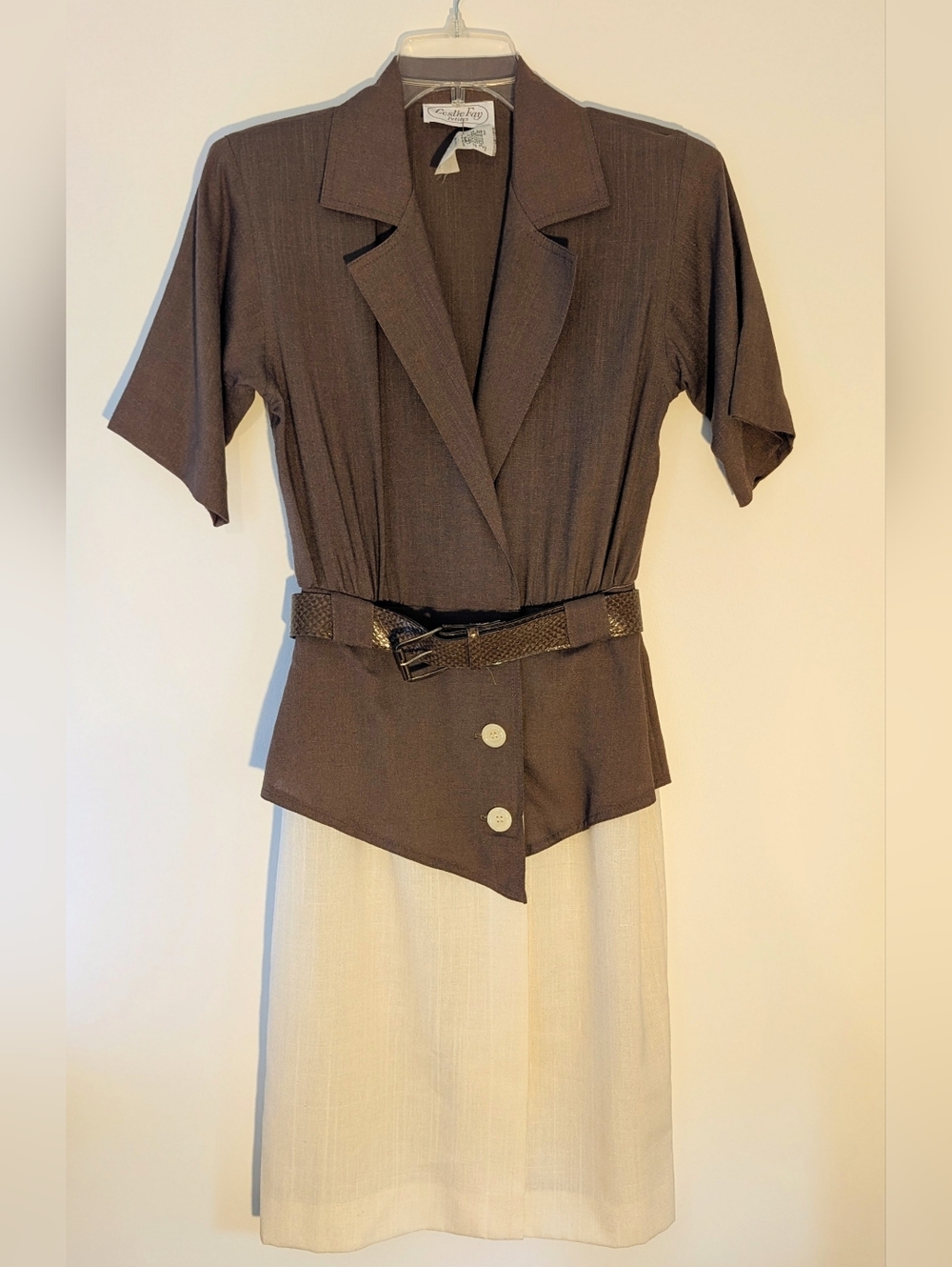 Vintage 80's - 90s - Leslie Fay Vintage Linen Dress - Size 4